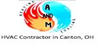 A & M HEATING and COOLING logo