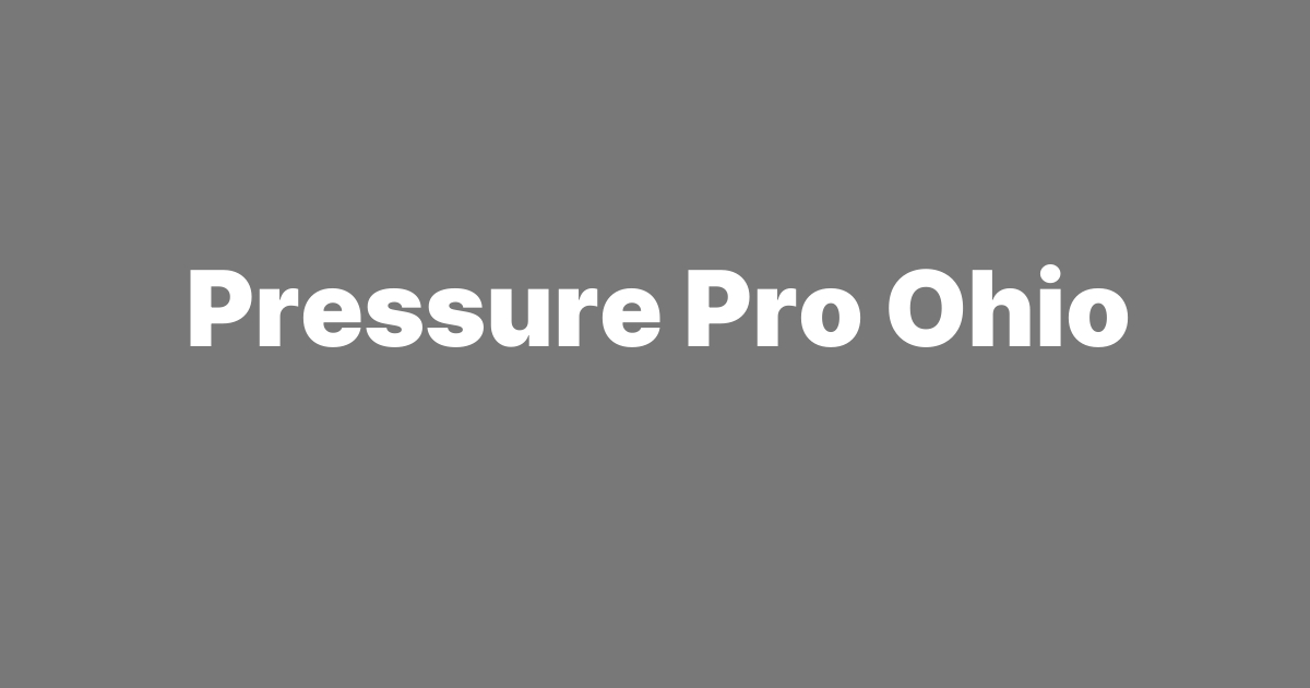 Pressure Pro Power Washing logo