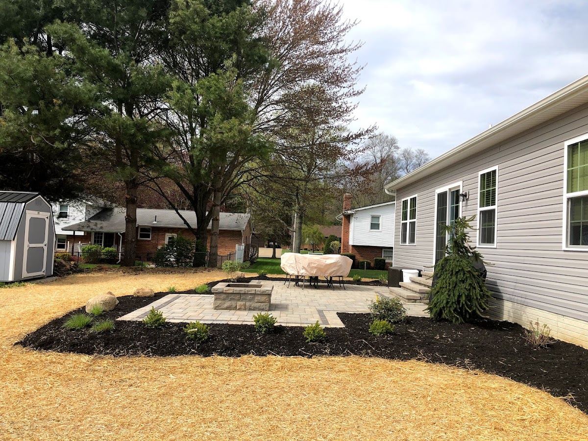 Father and son property maintenance landscapers project photo